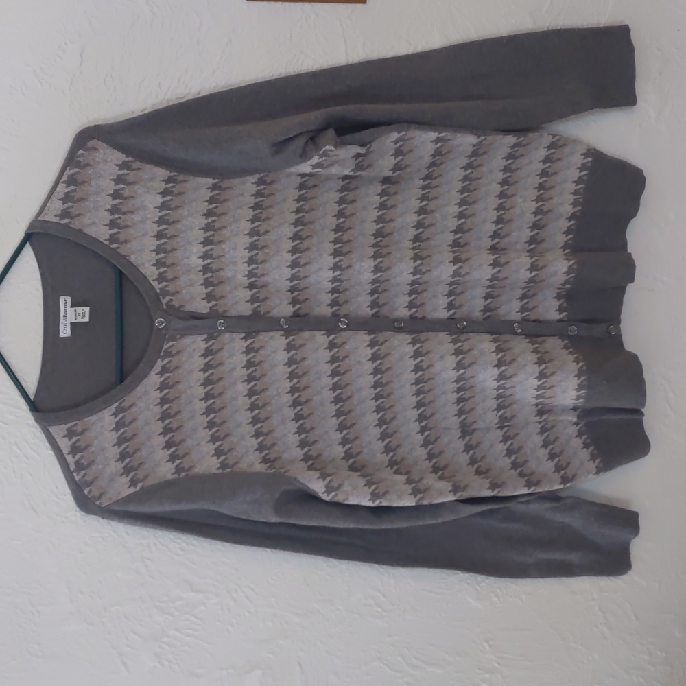 Croft & Barrow, Women's 1X, Cardigan, grey